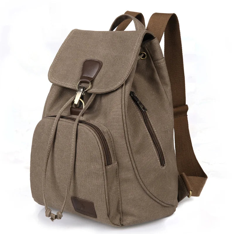 New retro and trendy outdoor canvas backpack for student high quality