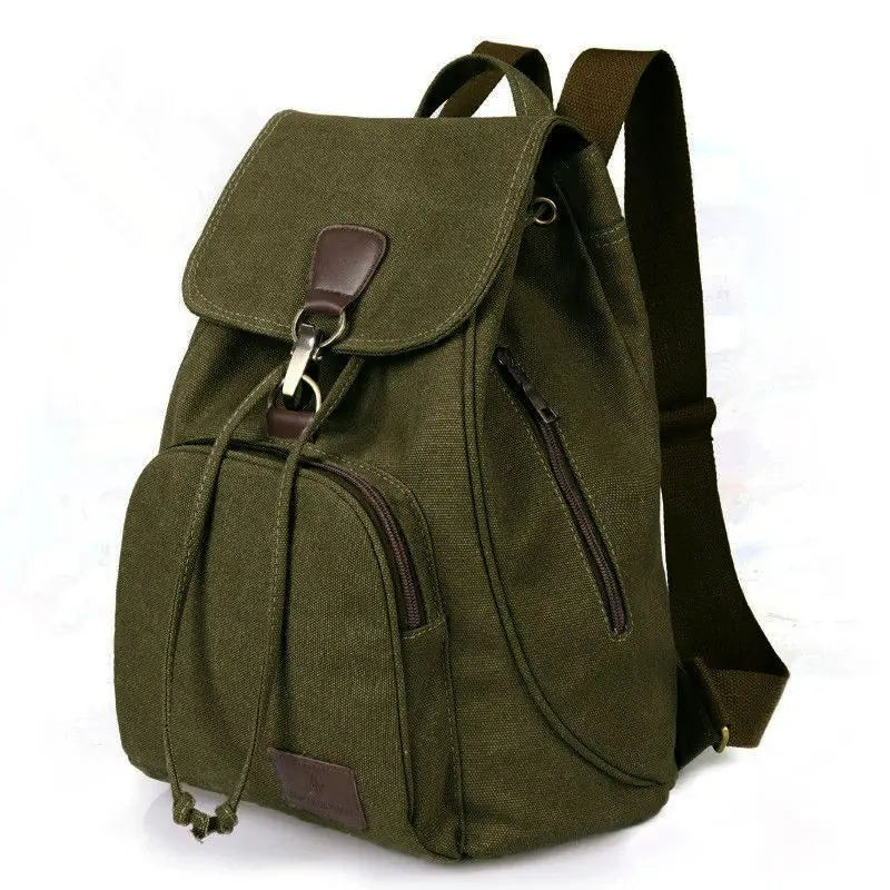 New retro and trendy outdoor canvas backpack for student high quality