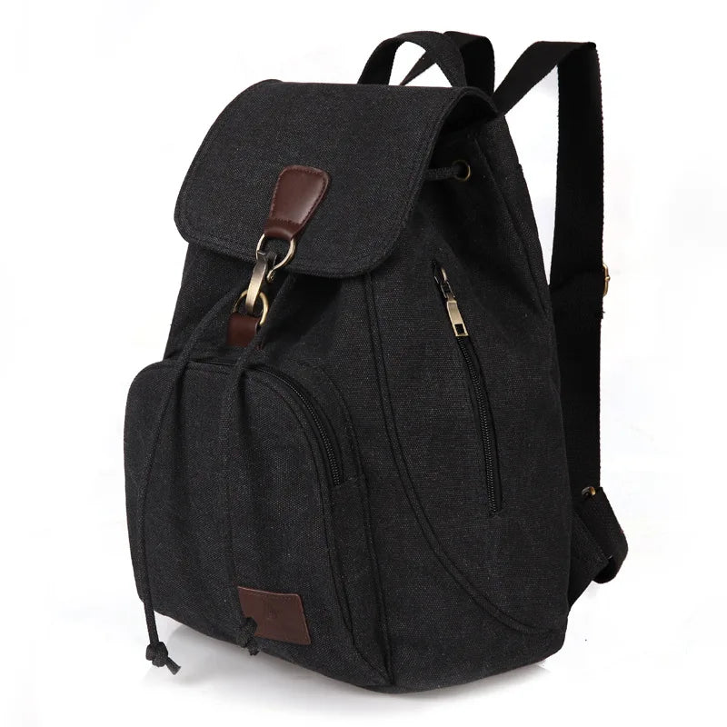 New retro and trendy outdoor canvas backpack for student high quality