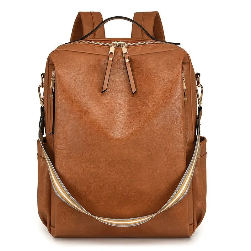 High Quality Pu Leather Backpack Women
