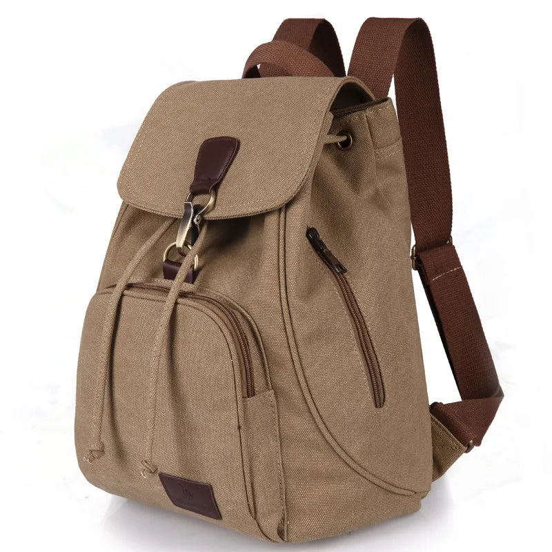 New retro and trendy outdoor canvas backpack for student high quality